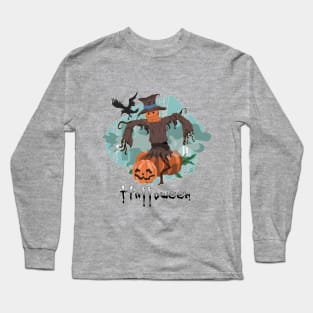 halloween scary pumpkin Long Sleeve T-Shirt